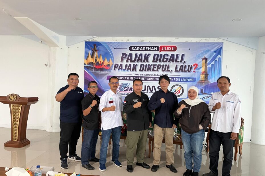 Sekber Tiga Konstituen Dewan Pers Lampung Gelar Sarasehan Pajak, Dorong Optimalisasi PAD dan Kemudahan Layanan Wajib Pajak